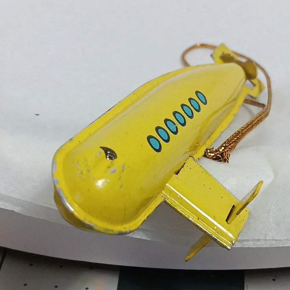 Restoration Hardware Christmas Ornament Yellow Submarine Beatles Band